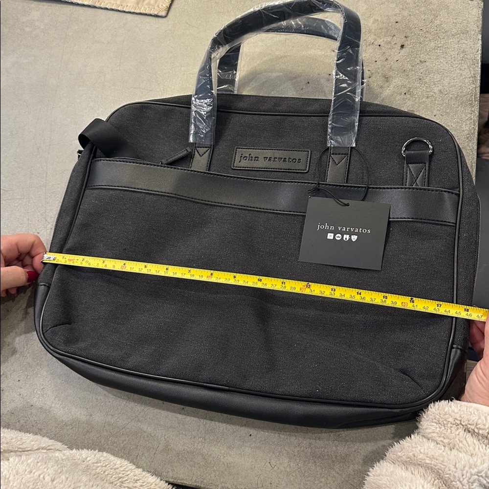 John Varvatos Elegant Black Laptop Bag - Picture 3 of 4